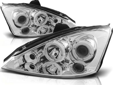 Scheinwerfer Dual Halo Felgen FORD FOCUS 11 01-10 04 ANGEL EYES CHROME