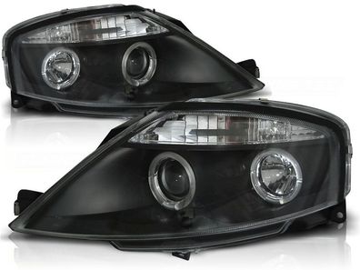 Scheinwerfer Dual Halo Felgen Citroen C3 03 02-09 ANGEL EYES Schwarz