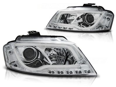 Scheinwerfer Tagfahrlicht AUDI A3 8P 08-12 CHROM TRU DRL