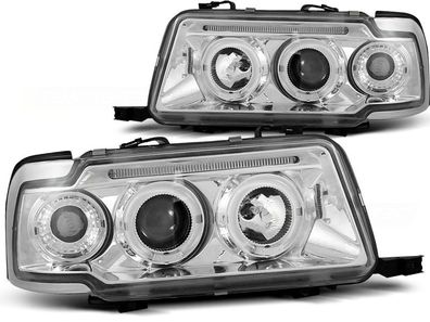 Scheinwerfer Dual Halo Felgen AUDI 80 B4 09 91-04 96 ANGEL EYES CHROME