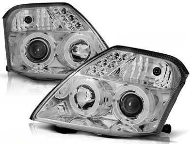 Scheinwerfer Dual Halo Felgen Citroen C2 09 03-10 ANGEL EYES CHROME