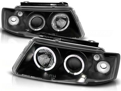 Scheinwerfer Dual Halo Felgen VW PASSAT B5 3B 11 96-08 00 ANGEL EYES Schwarz