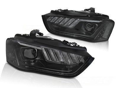 Scheinwerfer Xenon für AUDI A4 B8 2012-2015 - LED Schwarz