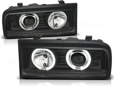 Scheinwerfer Dual Halo Felgen VW Corrado 88-95 ANGEL EYES Schwarz