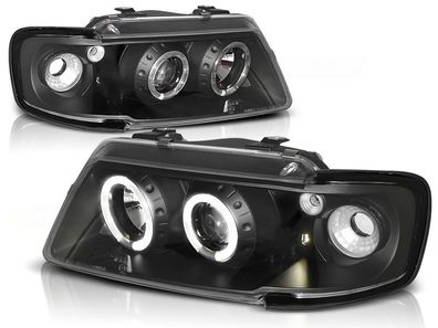 Scheinwerfer Dual Halo Felgen AUDI A3 8L 08 96-08 00 ANGEL EYES Schwarz
