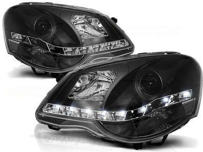 Scheinwerfer mit Standlicht VW POLO 9N3 04 05-09 Schwarz