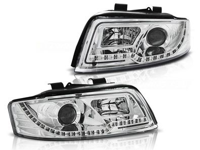 Scheinwerfer mit Standlicht AUDI A4 10 00-10 04 LED TUBE LIGHTS CHROM