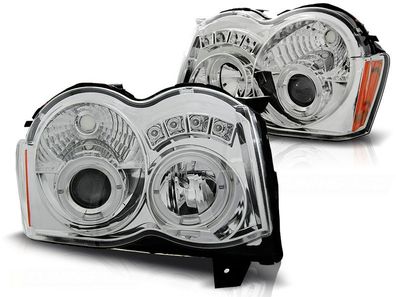 Scheinwerfer Dual Halo Felgen Chrysler JEEP GRAND Cherokee 08-10 ANGEL EYES CHROME