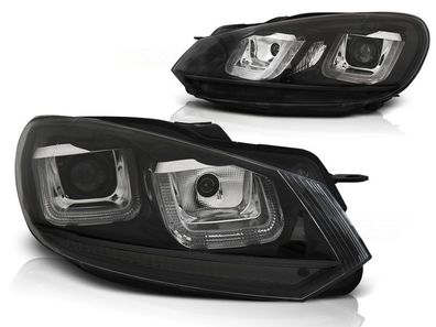 Scheinwerfer Tagfahrlicht VW GOLF 6 08-12 U-TYPE BLACK BLACK LINE DRL