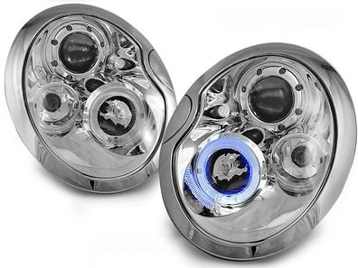 Scheinwerfer Dual Halo Felgen BMW MINI (COOPER) 05 01-10 06 ANGEL EYES CHROME