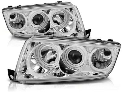 Scheinwerfer Dual Halo Felgen SKODA FABIA I 12 99-08 ANGEL EYES CHROME