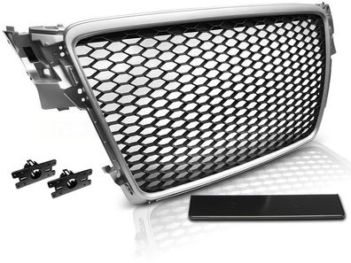 Grill Audi A4 B8 08-11 Silber Rs Stil