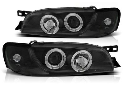 Scheinwerfer Dual Halo Felgen SUBARU Impreza 05 93-10 00 ANGEL EYES BLACK