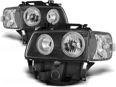 Scheinwerfer Dual Halo Felgen VW T4 08 96-03 03 BUS ANGEL EYES Schwarz