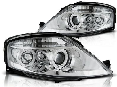 Scheinwerfer Dual Halo Felgen Citroen C3 03 02-09 ANGEL EYES CHROME