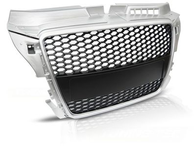 Grill AUDI A3 (8P) RS STYLE 04 08-07 12 SILBER