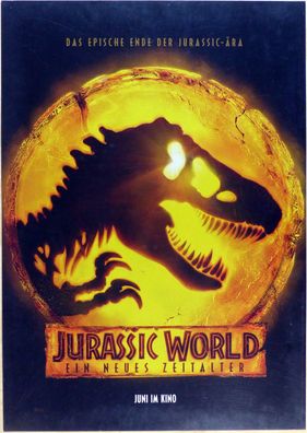 Jurassic World 3 - Original Kinoplakat A1 - Teasermotiv - Chris Pratt - Filmposter