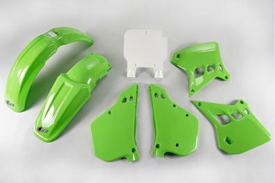 Verkleidungssatz Plastiksatz plastic kit passt an Kawasaki Kx 125 90-91 grün-w