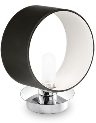 Ring Tisch Leuchte ?190mm | Design | Retro | Schwarz | Glas | Nacht Lampe Nachttisch