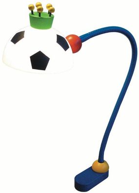 Fussball Klemm Leuchte ?700mm | Kinder | Blau | Büro Lampe Lese Flex Arm Bürolampe B