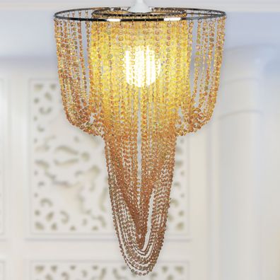 Orientalische Hänge Leuchte Ø400mm | Orient | Beige | Acryl | Pendel Lampe Arabische
