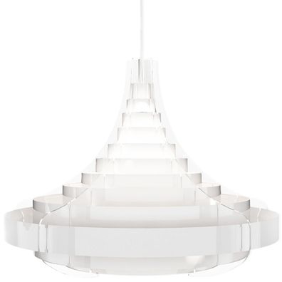 Modern Hänge Leuchte Ø500mm | Weiß | Kunststoff | Pendel Lampe Hängelampe Hängeleuch
