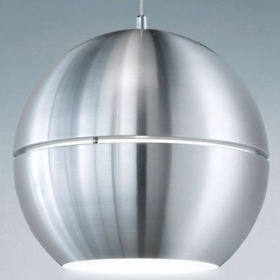 Kugel Hänge Leuchte Ø400mm | Modern | Silber | Alu | Pendel Lampe Hängelampe Hängele