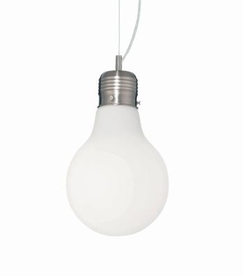 Glüh Birne Hänge Leuchte Ø220mm | Design | Weiß | Glas | Pendel Lampe Hängelampe Hän