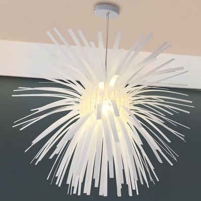 Deko Hänge Leuchte Design | Weiß | Pendel Lampe Hängelampe Hängeleuchte Pendellampe
