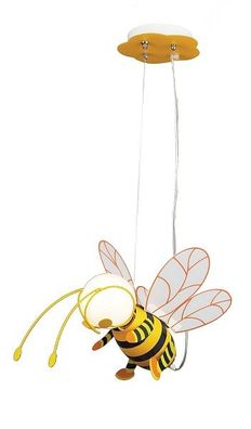 Biene Hänge Leuchte Gelb | Pendel Lampe Hängelampe Hängeleuchte Kinderlampe Kinderle