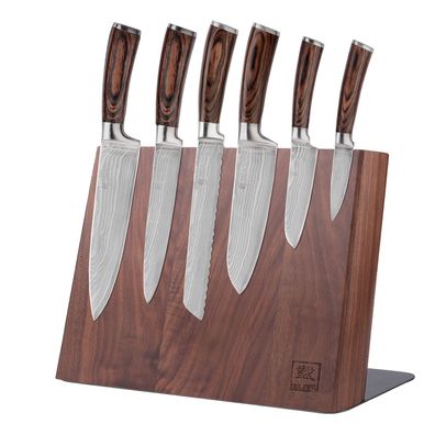 Wakoli 6er Damastmesser Profi-Set VG-10, Klingen von 8,50 cm bis 20,50 cm Länge ...