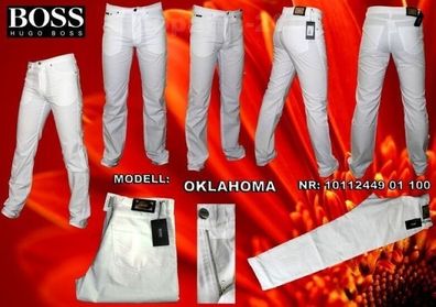 BOSS HUGO BOSS Oklahoma Moderne Jeans Hose W31 L34 Schnee Weiß