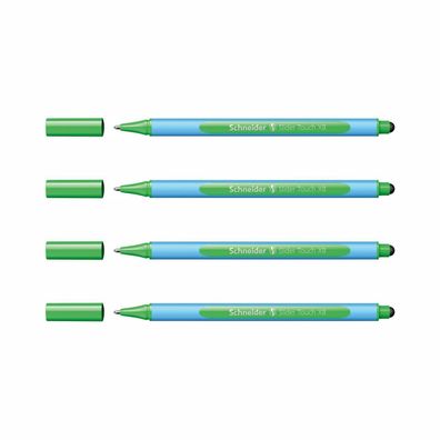 Schneider Kugelschreiber Slider Touch XB - 4er-Set grün