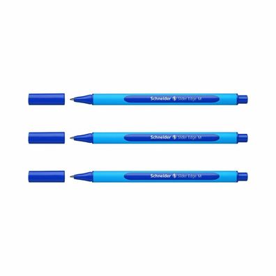 Schneider Kugelschreiber Slider Edge M 3er-Set blau