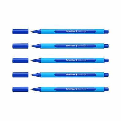 Schneider Kugelschreiber Slider Edge F 5er-Set blau