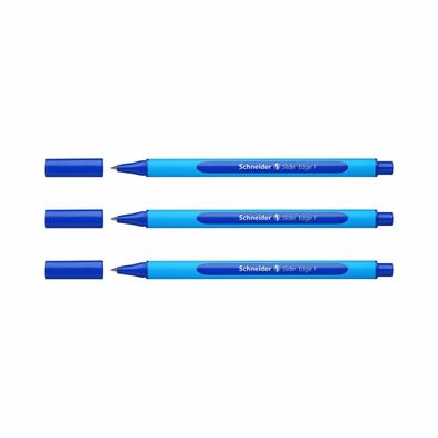 Schneider Kugelschreiber Slider Edge F 3er-Set blau