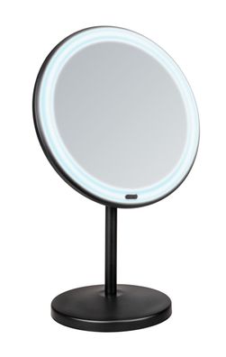 LED Stand-Kosmetikspiegel Onno Schwarz