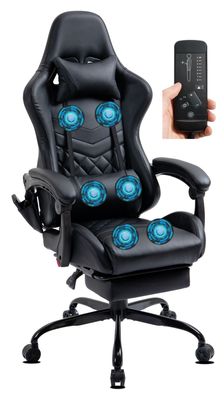Delman Gaming Stuhl Bürostuhl Computerstuhl Massagefunktion Chef Sessel 0037