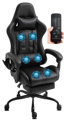 Delman Gaming Stuhl Bürostuhl Computerstuhl Massagefunktion Chef Sessel 0038