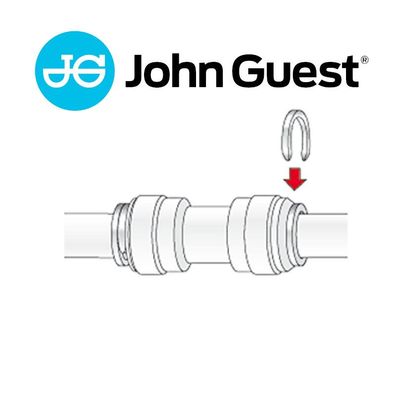 John Guest Sicherungsring für Steckverbinder, Steckfitting, Kunststoff, weiß
