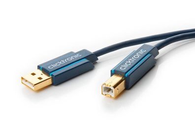 clicktronic - Datenkabel mit der Steckerkombination A/ B - USB 2.0 Kabel