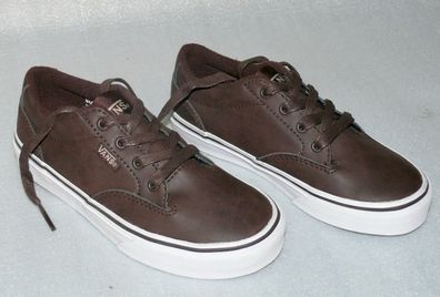 Vans Milton Y'S Echt Leder Schuhe Sneaker Boots COCO Braun Weiß 31 UK13 IC307