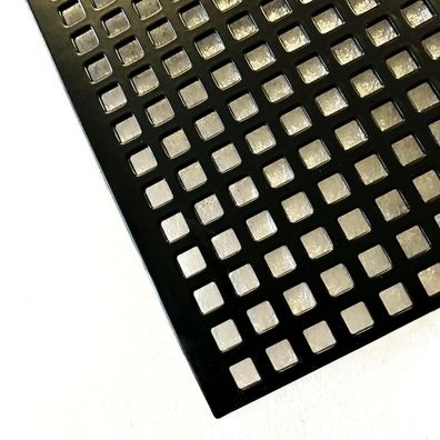 Stahl verzinkt Lochblech QG 5-8 t=1,5 mm schwarz pulverbeschichtet Blech Wunschmaß