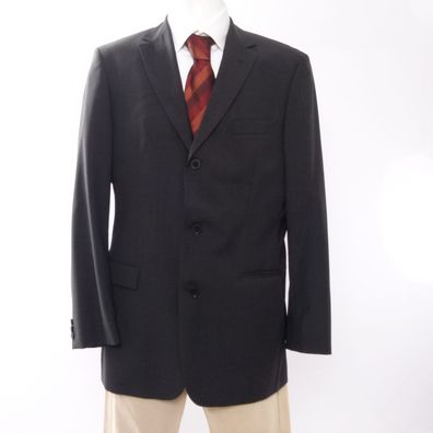 HUGO BOSS Sakko Blazer Jacket Rosselini Gr.102 grau uni Einreiher 3-Knopf S2916