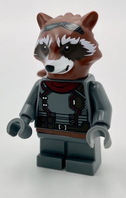 Lego Marvel, Rocket Raccoon - Dark Bluish Gray Outfit (sh742) NEU