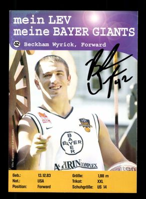 Beckham Wyrick Autogrammkarte Giants Leverkusen Original Signiert + A 223596
