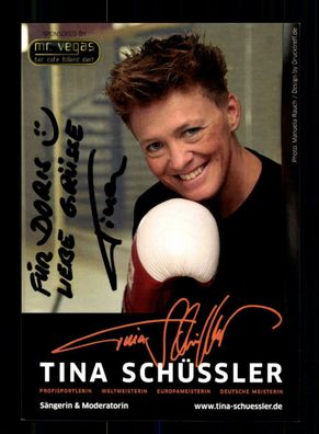 Tina Schüssler Autogrammkarte Original Signiert Boxen + A 223422