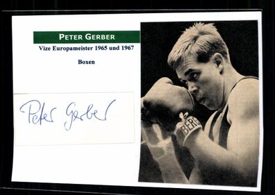 Peter Gerber Vize Europameister 1965 und 1967 Original Signiert + A 224125