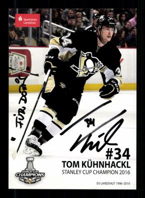 Tom Kühnhackl Eishockey Deutschland Stanley Cup Sieger 2016 NHL Orig. + A 223523