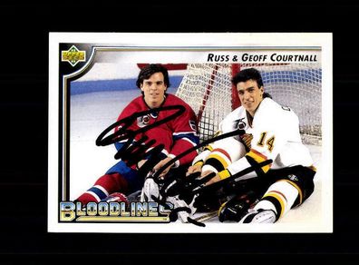 Russ und Geoff Courtnall NHL USA Autogrammkarte Original Signiert ## A 223101